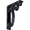 Ekena Millwork Avery Wrought Iron Bracket, (Triple center brace), Antiqued Pewter 2"W x 7 1/2"D x 10"H BKTM02X07X10TAVAPW - alternate 1